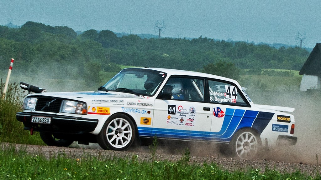 Kurt Mejer og Steen Bøgelund kørte et stabilt DM3, og forsvarede med en 1. plads i løbet deres føring i kampen om Danmarksmesterskabet i klasse 9
(Foto: rallypics.dk – Viggo Johansen)